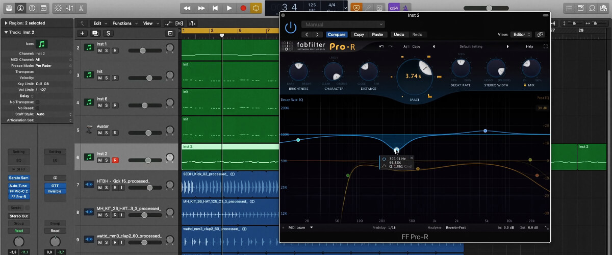 how to use FabFilter Pro-R